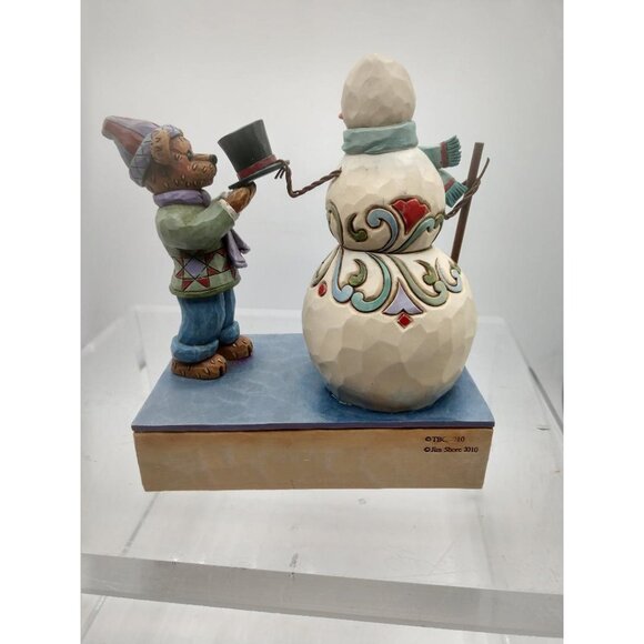 Boyds 2011 Jim Shore Bearstone Collection "Timmy T. Givengifts With Mr. Flakewor - Picture 2 of 5